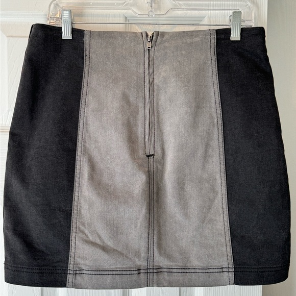 Free People Modern Femme Colorblock Denim Skirt sz 12 - Picture 4 of 7
